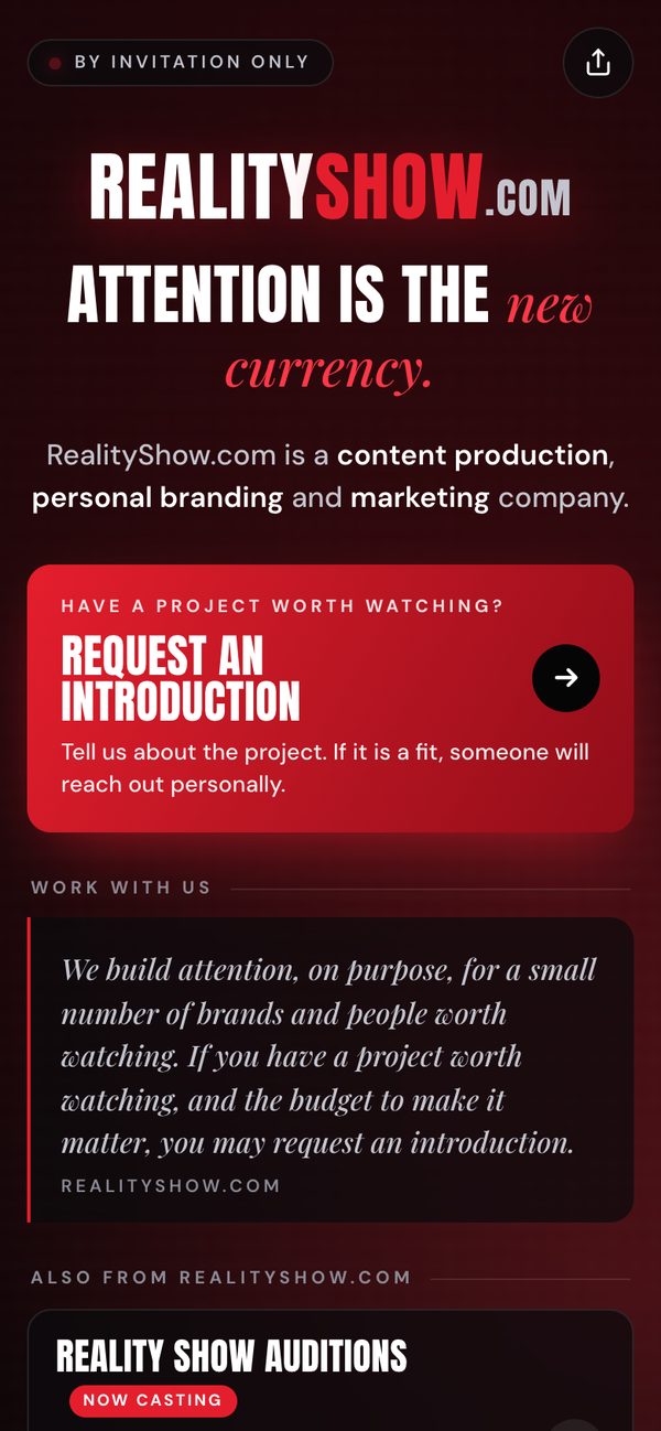 RealityShow.com's link in bio